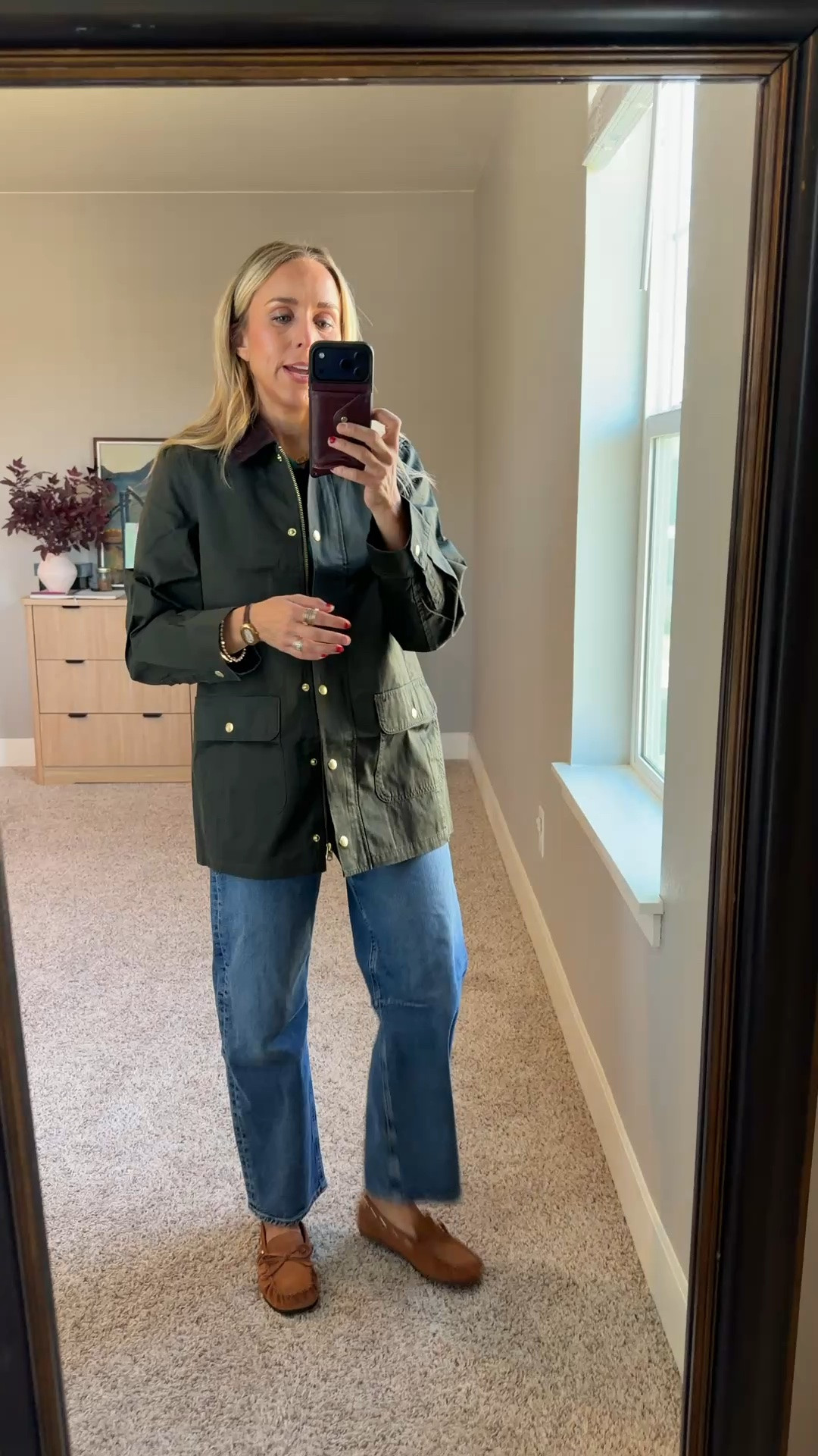 This new Barn jacket is so cute!! 

I am a size small top and 2 or 26 bottoms.

#LTKgrwm #LTKmomlife #LTKootd