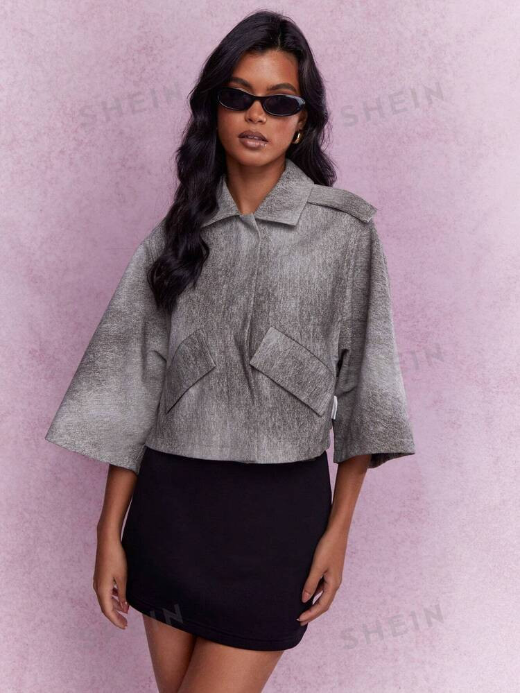 MISSGUIDED Faux Leather Cropped Jacket | SHEIN