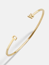 18K Gold Double Initial Custom Cuff Bracelet | BaubleBar (US)