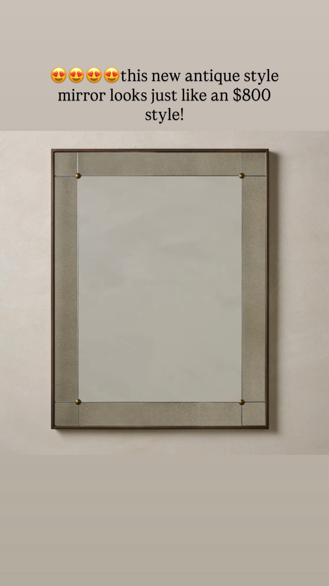 😍😍😍😍this new antique style mirror looks just like an $800 style! 

#LTKHome #LTKSaleAlert