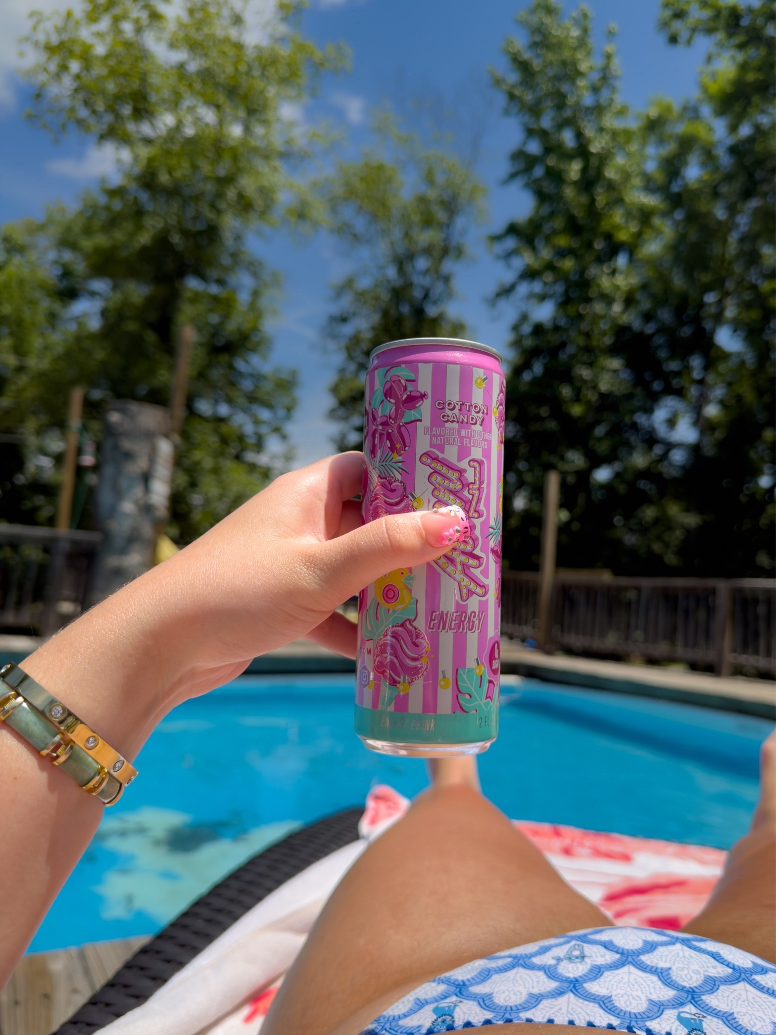 Roller Rabbit swimwear and cotton candy Alani Nu 🍬👙☀️

#LTKSwim #LTKSeasonal #LTKfoodie