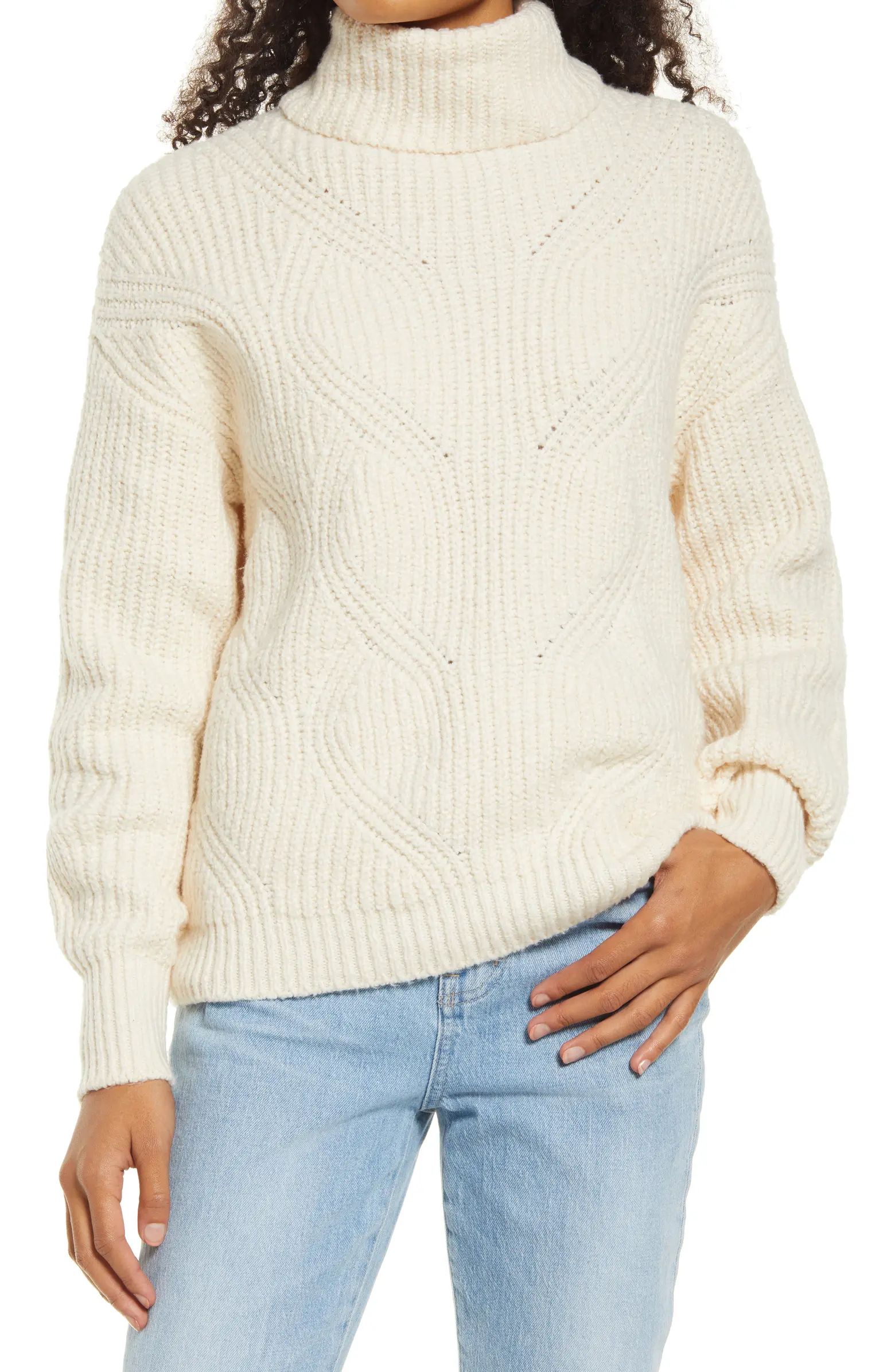 Cable Turtleneck Sweater | Nordstrom