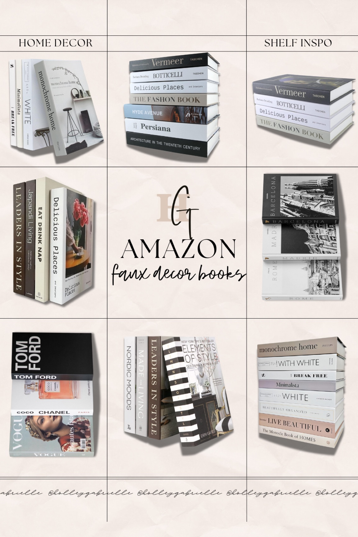 OBSESSED w/ these faux books from Amazon! I started playing around w/ my shelves & I think these are so great to fill some space w/out spending a ton on books! 🤎🙌🏽📚 

Several options!!

Cozy home / Amazon / neutrals / coffee table books / decor / under $30 / Holley Gabrielle 

#LTKFindsUnder50 #LTKHome #LTKStyleTip