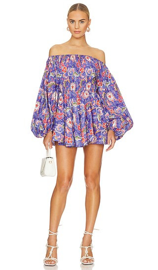 Charli Dress in Blue Enchanted Paisley | Revolve Clothing (Global)