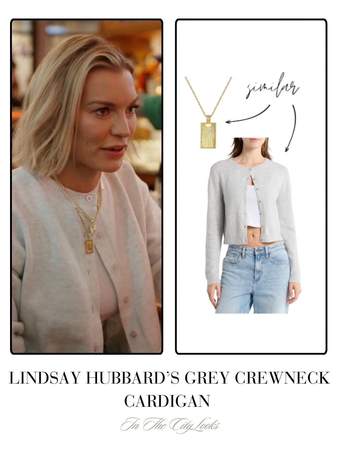 Lindsay Hubbard’s Grey Crewneck Cardigan