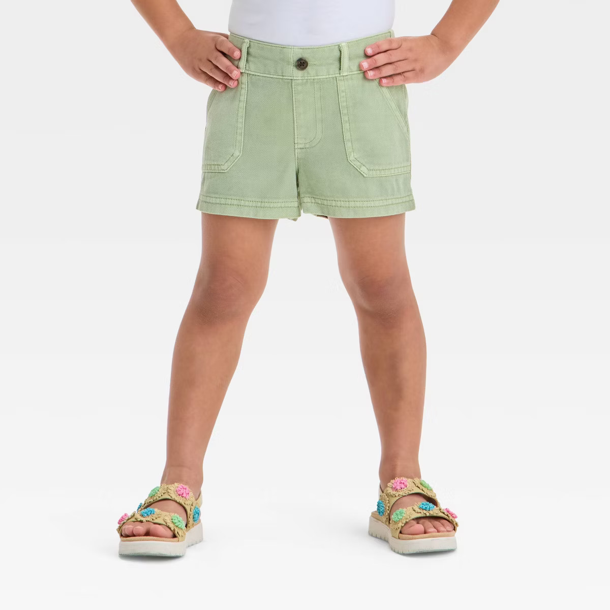 Toddler Girls' Twill Shorts - Cat & Jack™ Lilac Purple 3T | Target