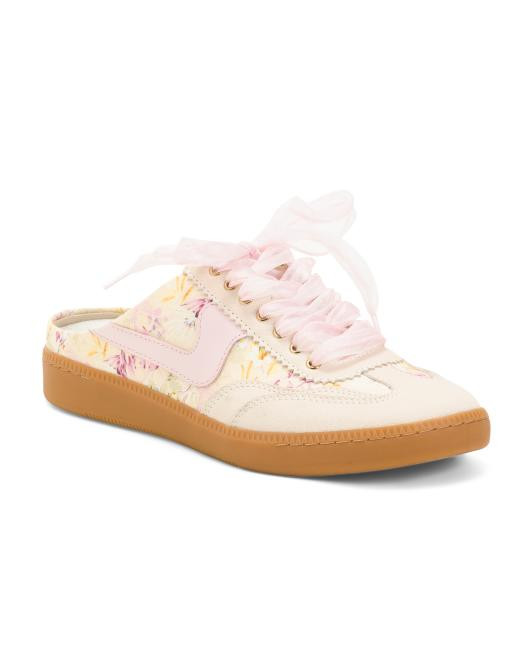 Leather Notice Slide Sneakers | TJ Maxx