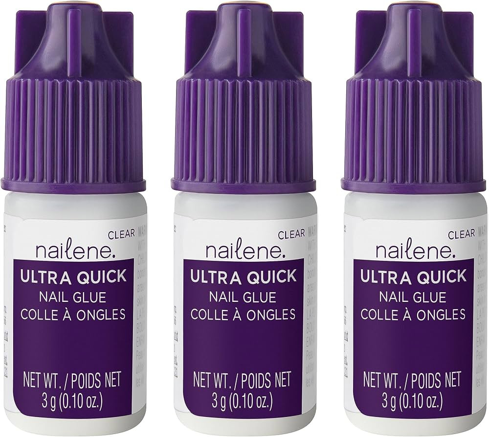 Nailene Ultra Quick Nail Glue, 0.10 oz – Durable, Easy to Apply False Nail Glue – Repairs Nat... | Amazon (US)