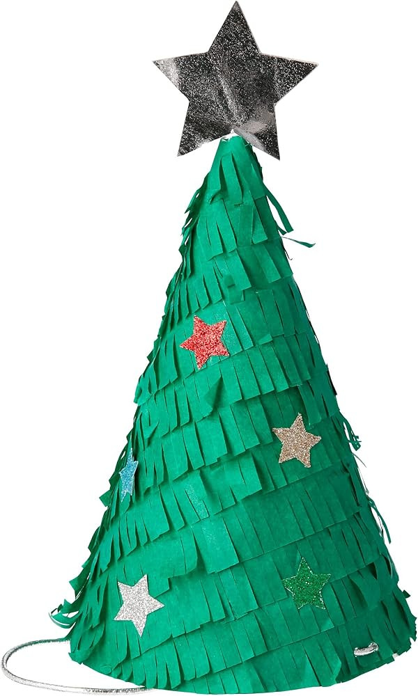 Meri Meri Fringed Christmas Tree Party Hats (Pack of 6) | Amazon (US)