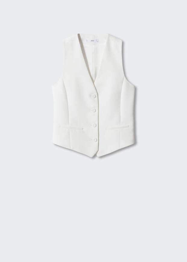 Buttons suit waistcoat -  Women | Mango USA | MANGO (US)