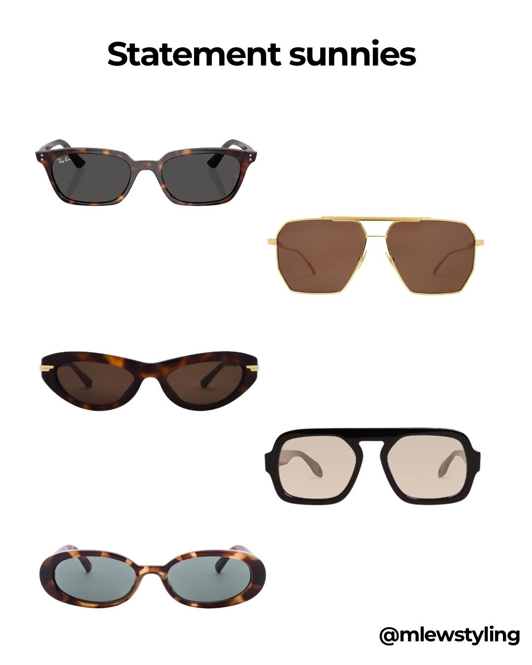 Sunglasses edit ☀️ 

Tags: summer capsule wardrobe, rayban sunnies, bottega veneta aviator sunglasses, le specs, revolve, Devon Windsor, Elisha Johnson, Nordstrom, Aire, ysl, vacation look, summer outfit, fall fashion 

#LTKStyleTip #LTKSeasonal #LTKTravel