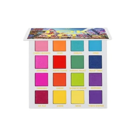 bh Cosmetics 16 Color Eyeshadow Palette Pressed Powder Trendy in Tokyo 4.2 oz | Walmart (US)