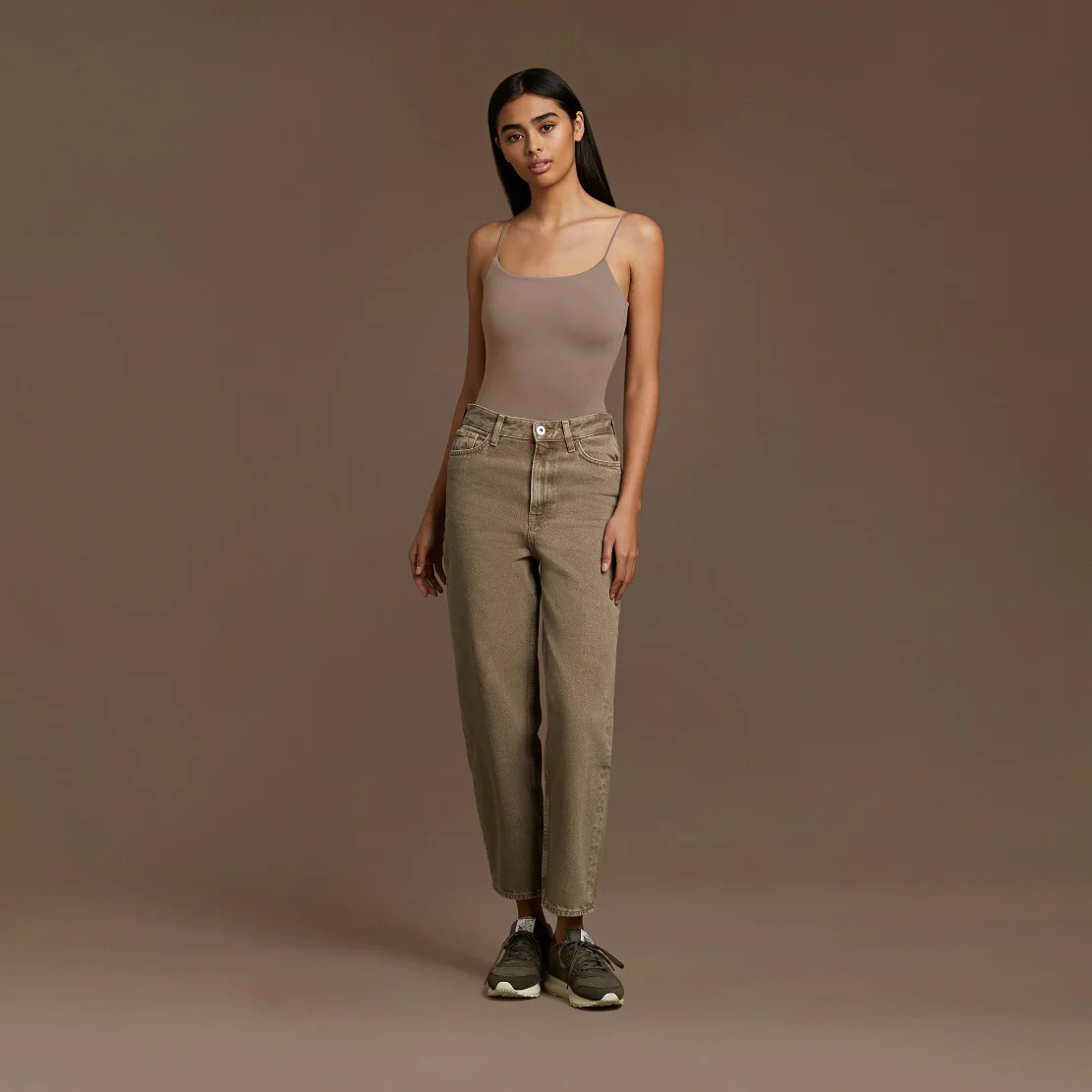 Women's Cami Bodysuit - Mocha - nuuds | nuuds