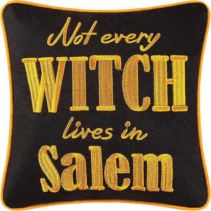 C&F Home Not Every Witch Lives in Salem Halloween Spooky Fun Handcrafted Embroidered Saying Decor... | Amazon (US)