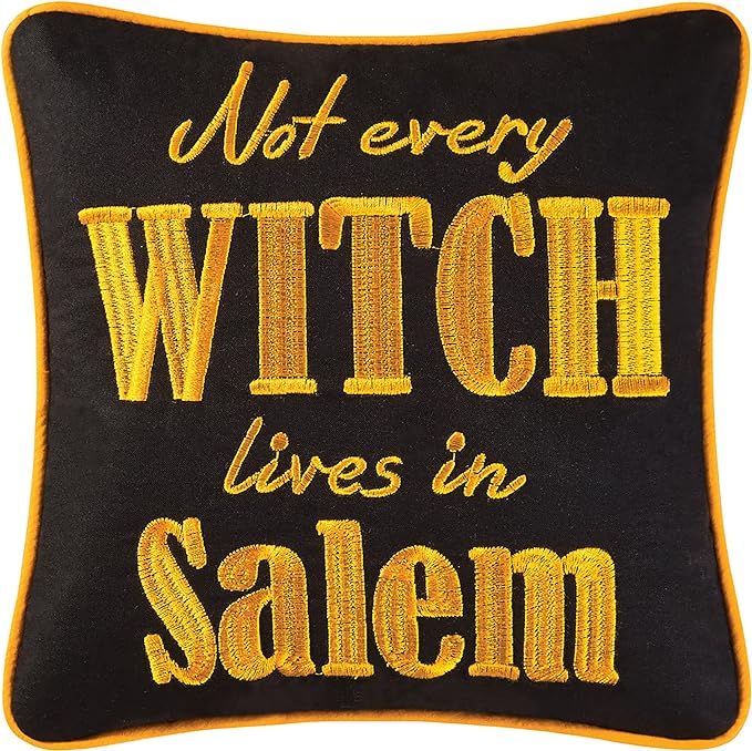 C&F Home Not Every Witch Lives in Salem Halloween Spooky Fun Handcrafted Embroidered Saying Decor... | Amazon (US)