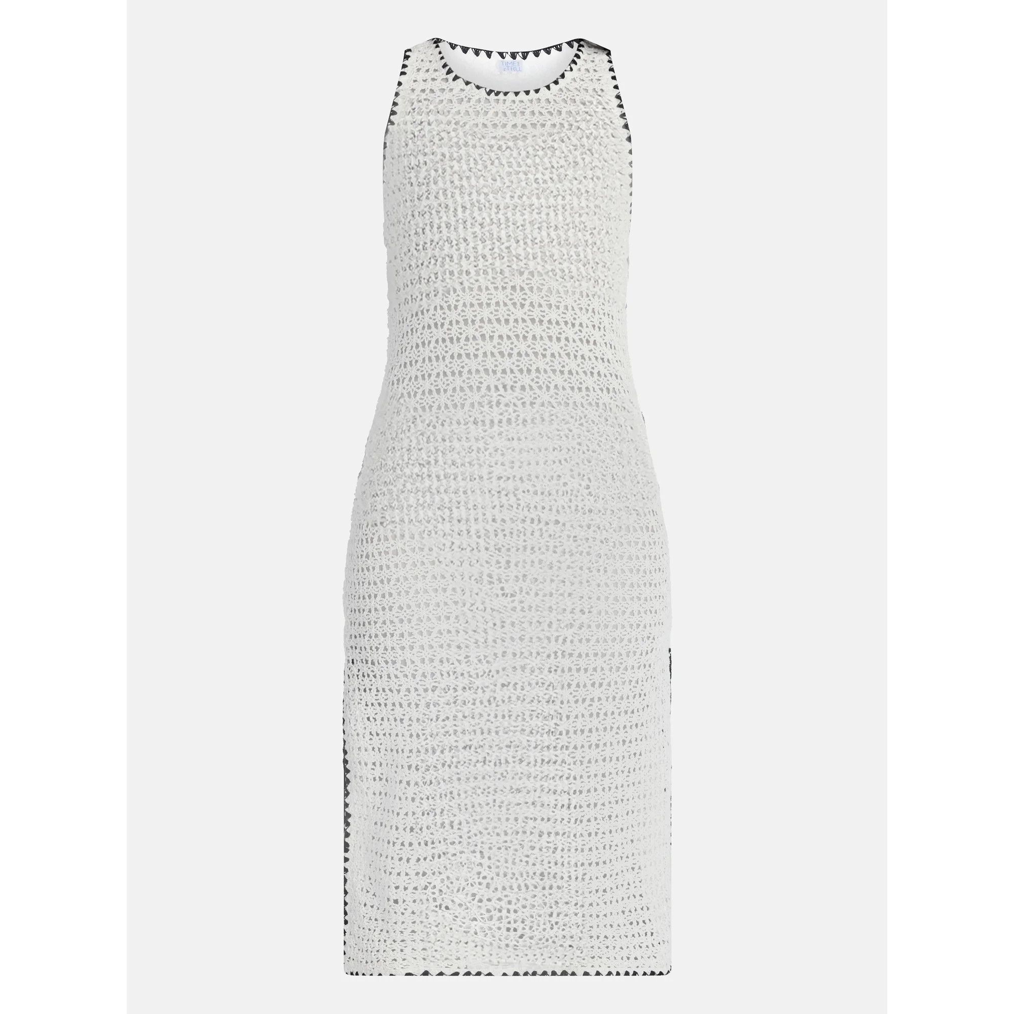 Time and Tru Women's and Women's Plus Crochet Midi Dress Coverup, Sizes XS - 3X | Walmart (US)