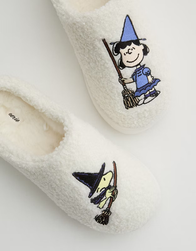 Aerie Halloween Sherpa Scuff Slippers | Aerie
