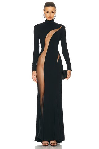 Crepe Long Dress | FWRD 