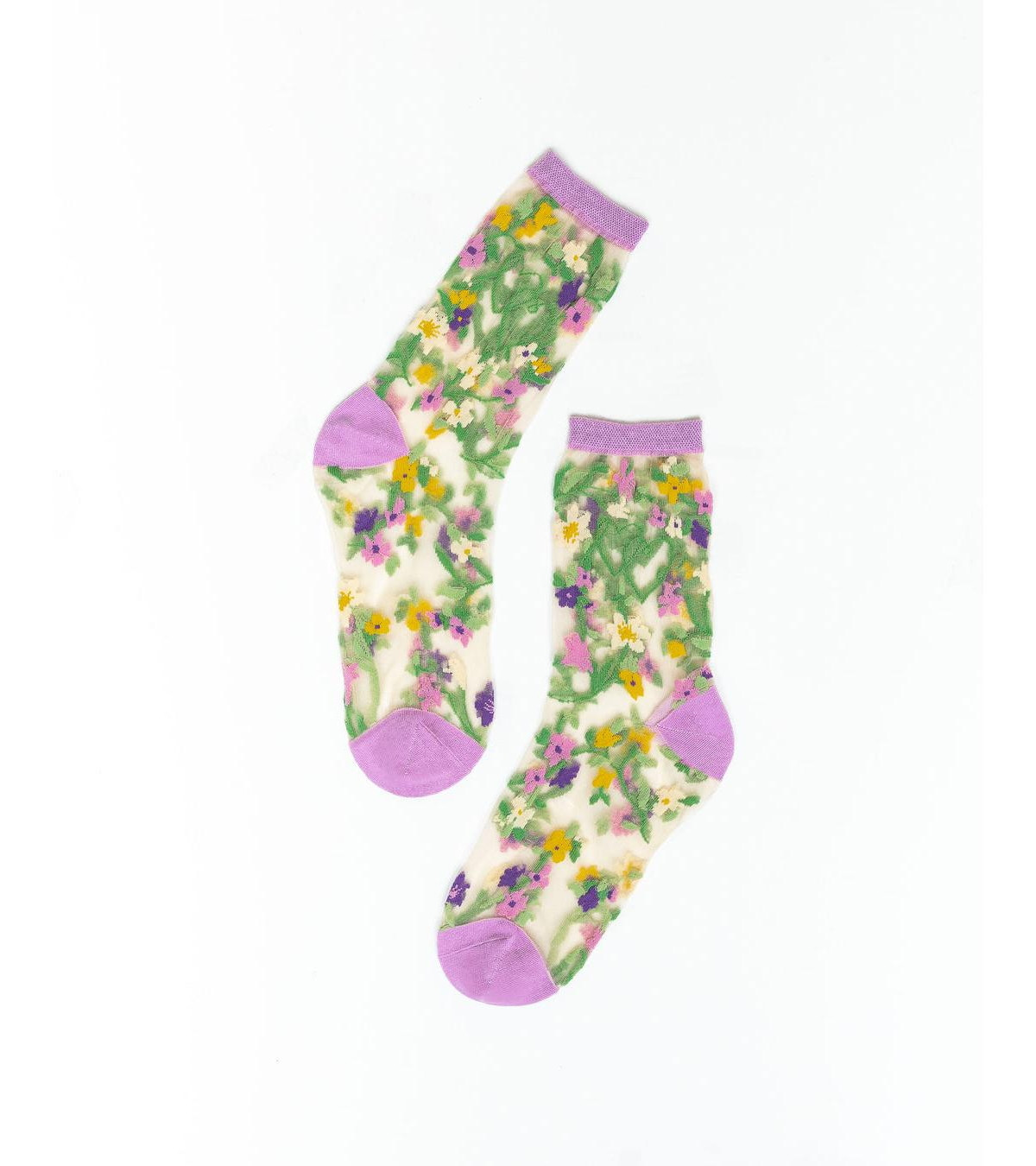 Sock Candy Women's Heart Floral Sheer Sock - Floral | Macy's