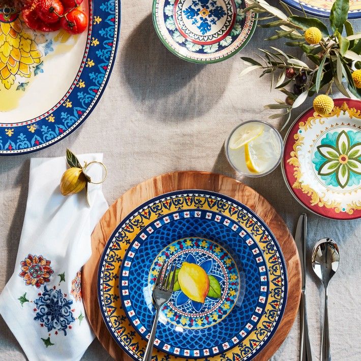 Sicily Blue Melamine Dinnerware Collection | Williams-Sonoma