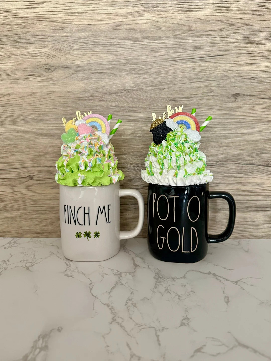 Large Lucky Rainbow Mug Topper - Etsy | Etsy (US)