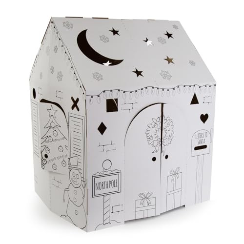Easy Playhouse Cardboard Holiday Cottage - Fort Kids Art & Craft House | Amazon (US)