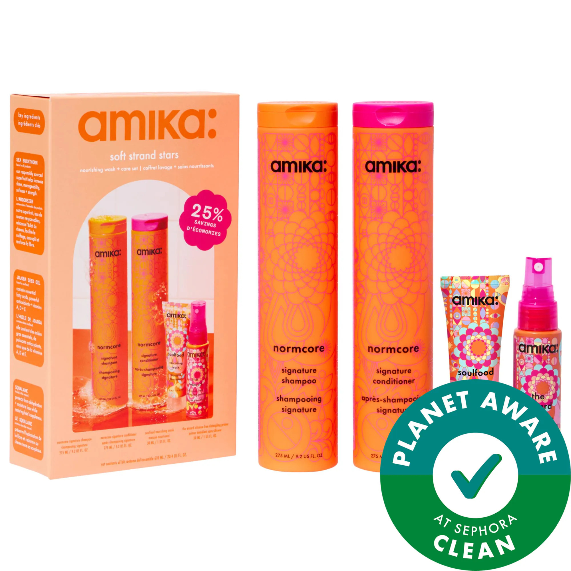 amika Soft Strand Stars Nourishing Shampoo + Conditioner Set | Sephora (US)