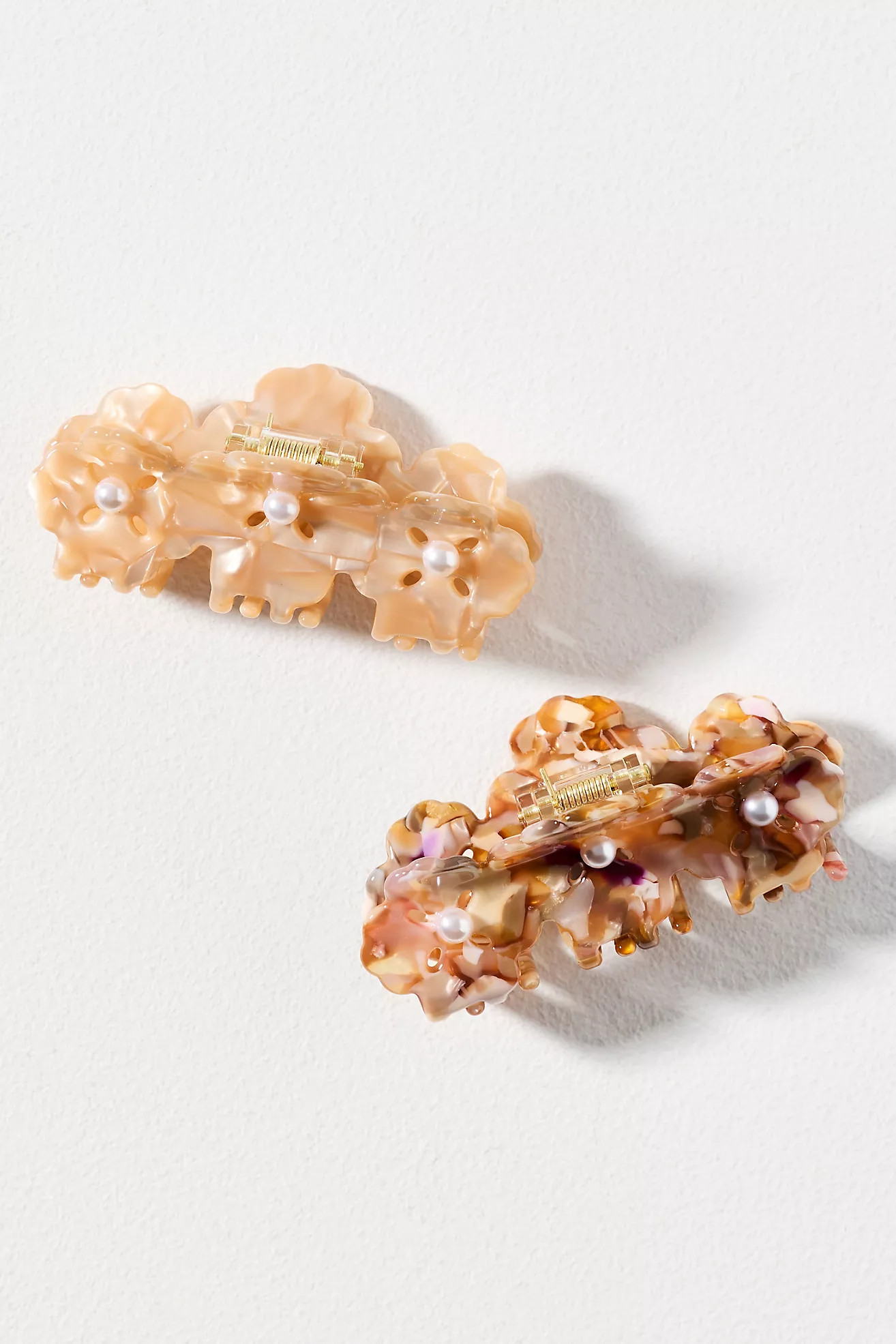 Pearl Floral Hair Claw Clips, Set of 2 | Anthropologie (US)
