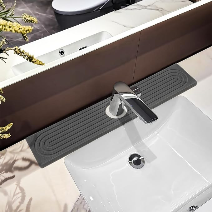 Stone Faucet Mat For Kitchen Sink, 15.7" Diatomite Fast Drying Stone Kitchen Sink Mat, Super Abso... | Amazon (US)