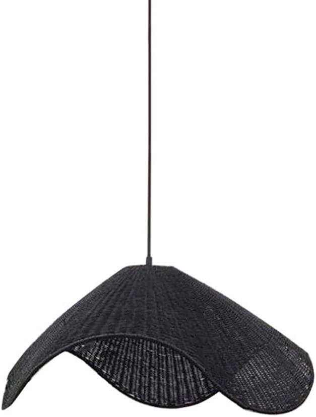 LBSWYH Japanese Hand-Woven Bamboo Pendant Light Creative Alien Rattan Hanging Lamp Vintage Handwo... | Amazon (US)