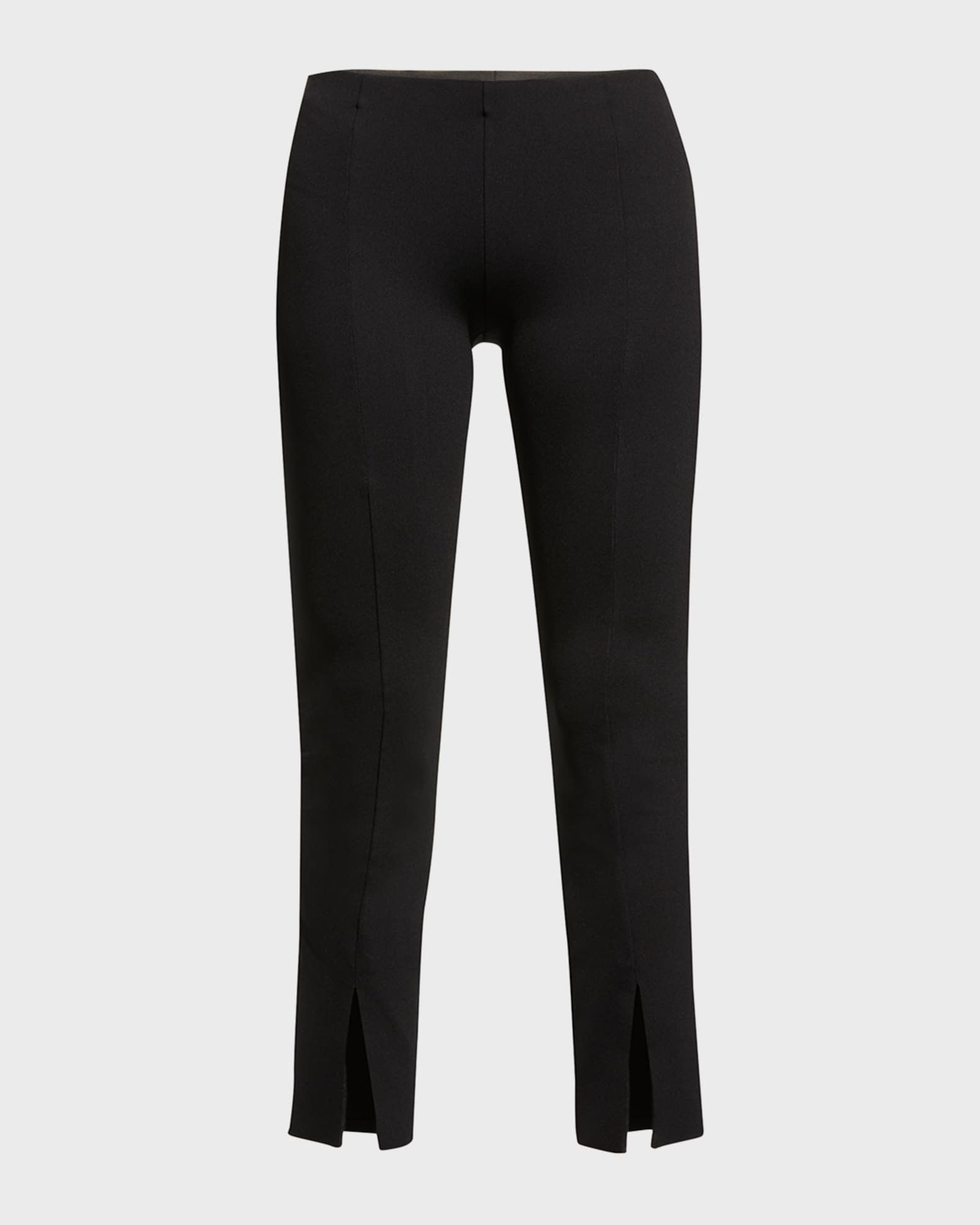 Thilde Slit-Front Skinny Pants | Neiman Marcus