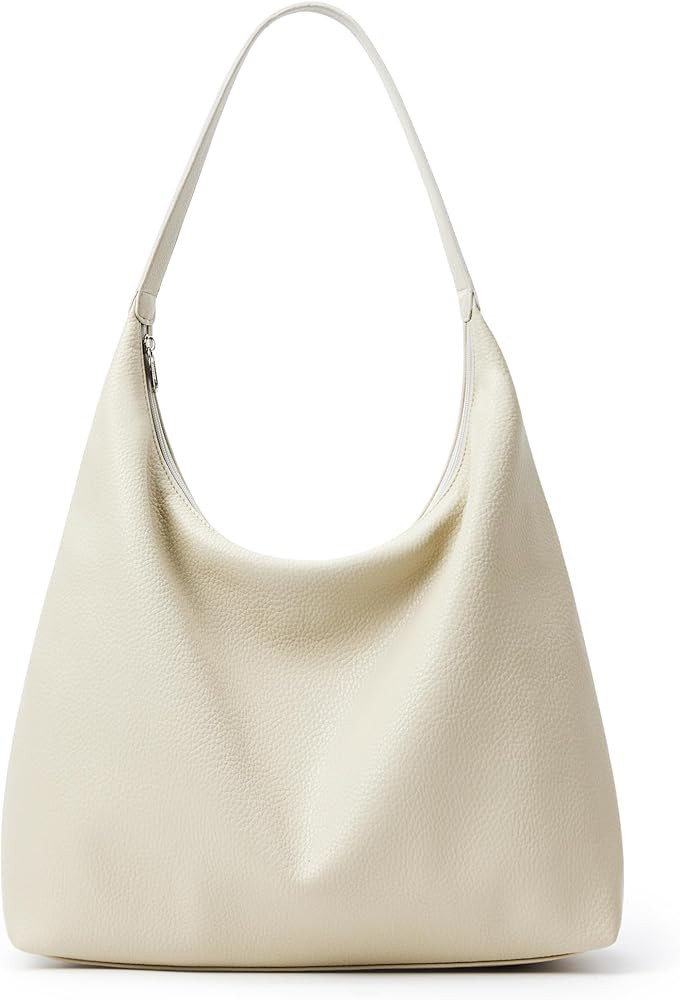 KALIDI Casual Tote Bag Vegan Leather Hobo Zipper Work Bag Weekender Shoulder for Women Shoulder T... | Amazon (US)