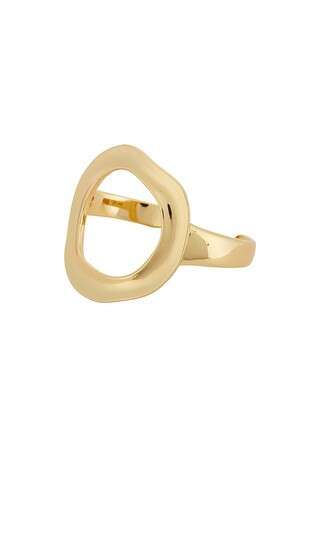 Ettika Open Circle Cuff Bracelet in Metallic Gold. | Revolve Clothing (Global)