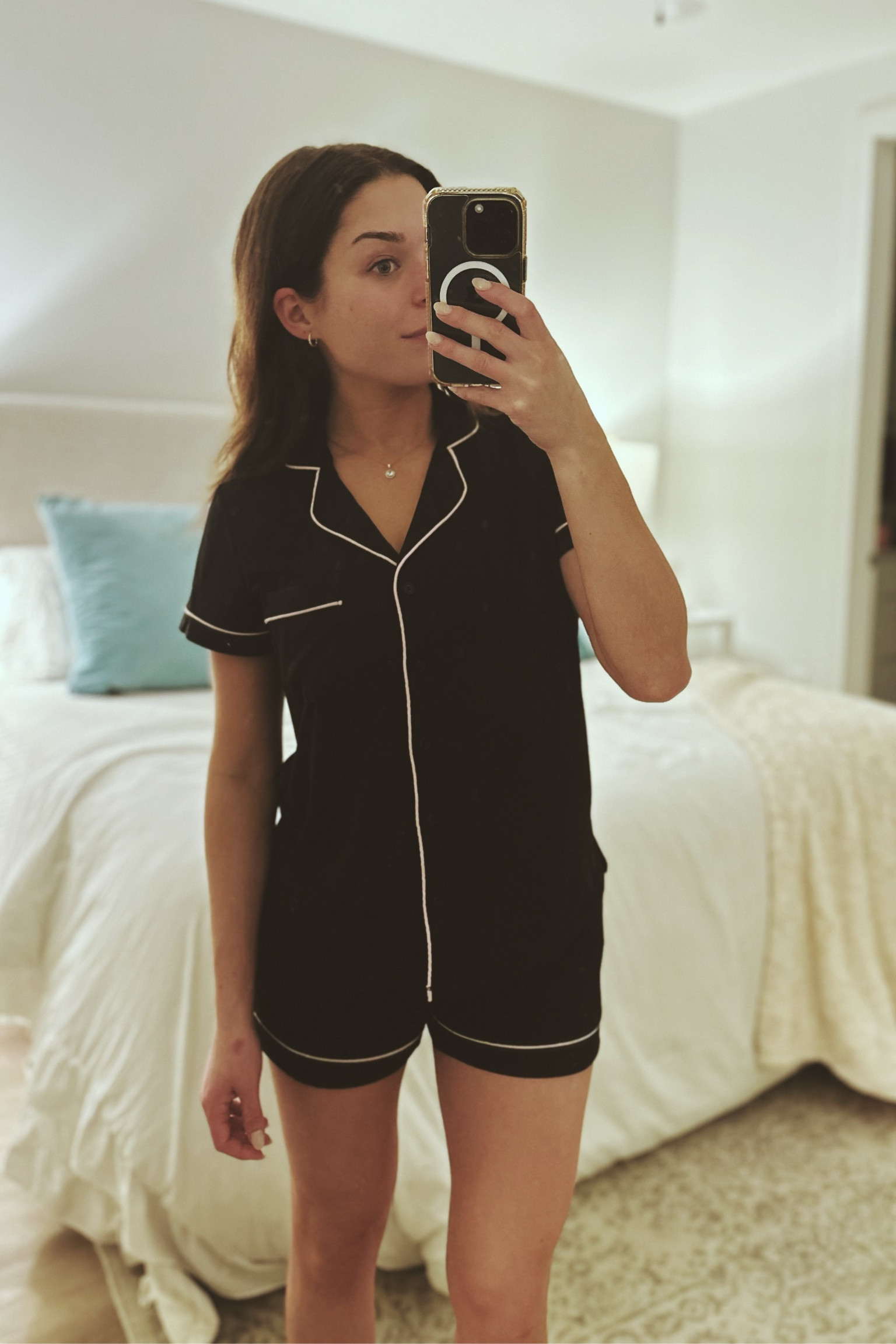 These remind me of the SOFTEST name brand pjs! They are a SUPER affordable dupe. 😴 Wearing an XS! 

#LTKSaleAlert #LTKHome #LTKFindsUnder50