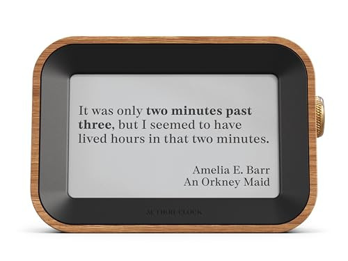 Author Literary Quote Clock – Tells Time Using Book Quotes | Unique Gift for Book Lovers | New Quote Every Minute Clock Vol 1 | Amazon (US)