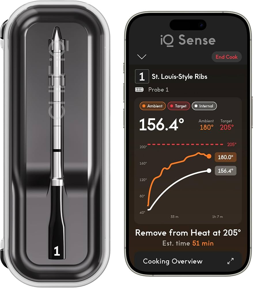 CHEF iQ Sense | Smart Wireless Meat Thermometer | Ultra-Thin Probe | WiFi Unlimited Range | 1000\... | Amazon (US)