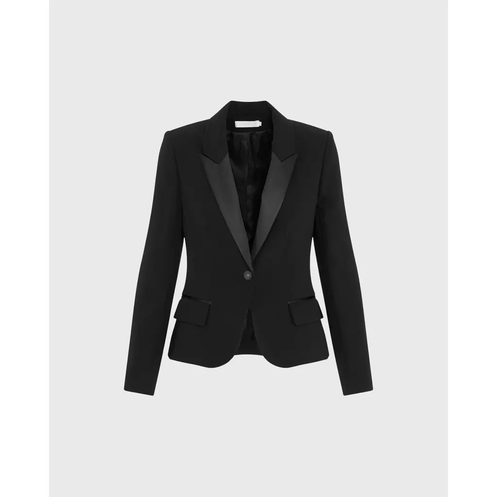 Anne Fontaine Smart Tuxedo Jacket in Black at Nordstrom, Size X-Small | Nordstrom