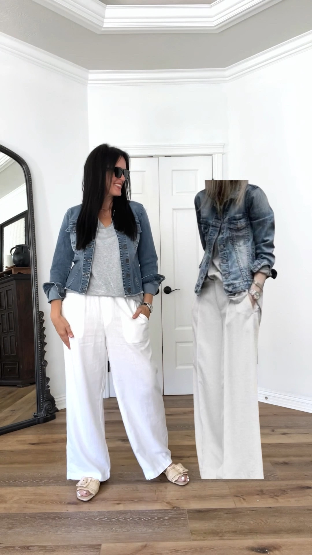 Tops to wear with white best sale linen pants