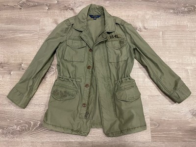 Polo Ralph Lauren Military Army Field Jacket Womens Size M (8-10) Olive Green | eBay AU