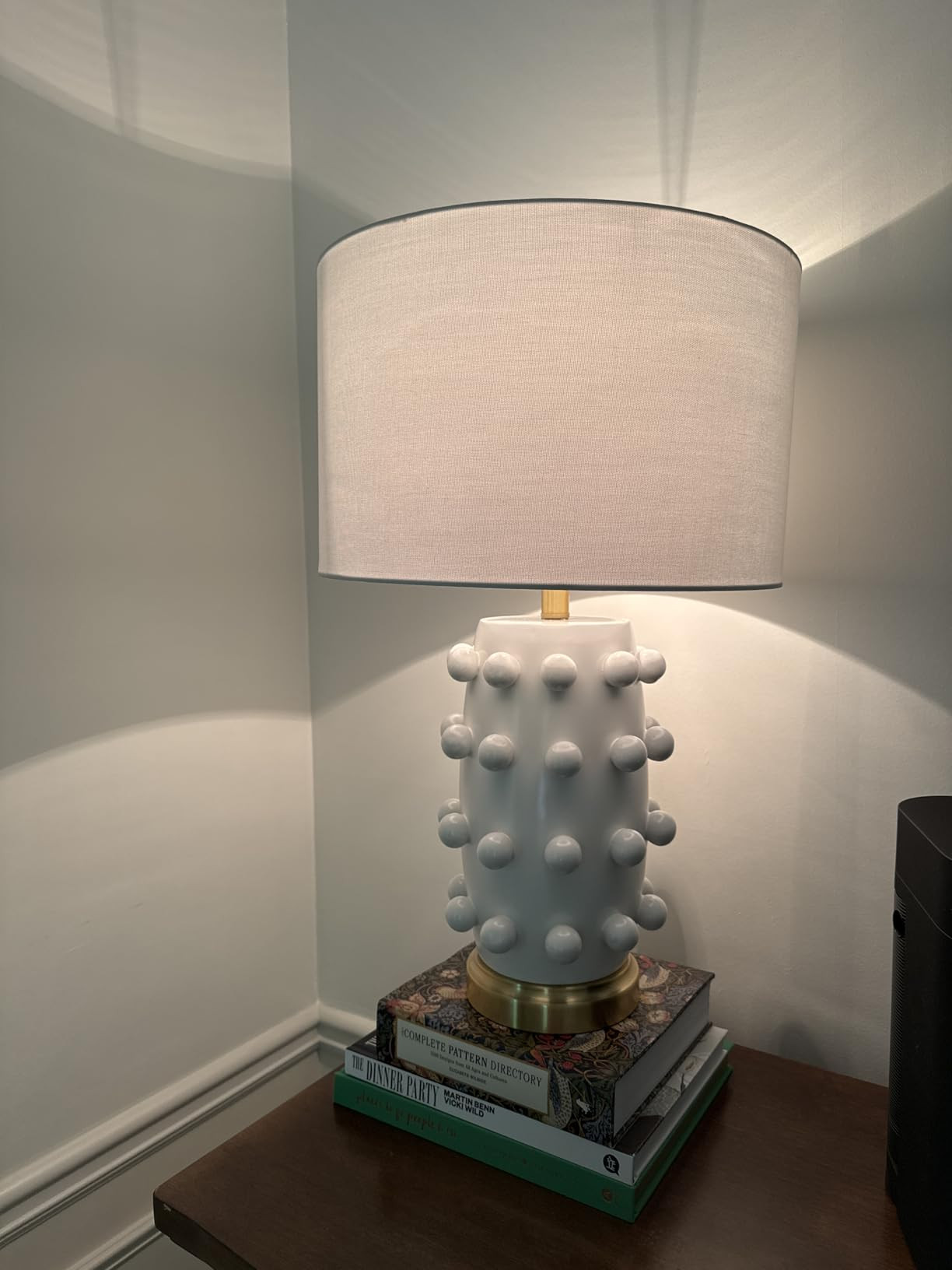 Henn&Hart 25.5'' Modern 1-Light Ceramic Table Lamp with Spherical Orbs on Lamp Body with White Fa... | Amazon (US)