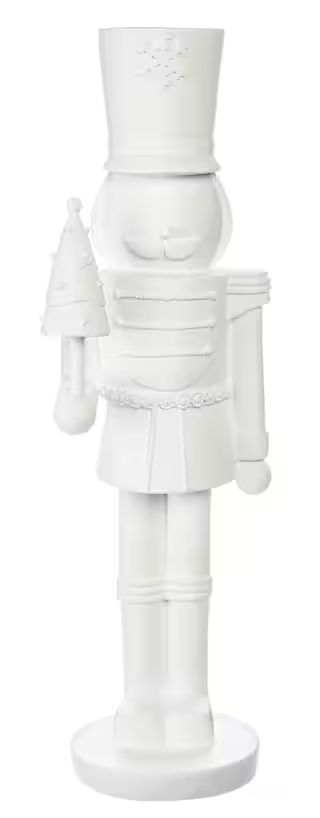CANVAS Wooden Christmas Decoration Soldier Nutcracker, Matte White, 16-in#151-7578-4 | Canadian Tire