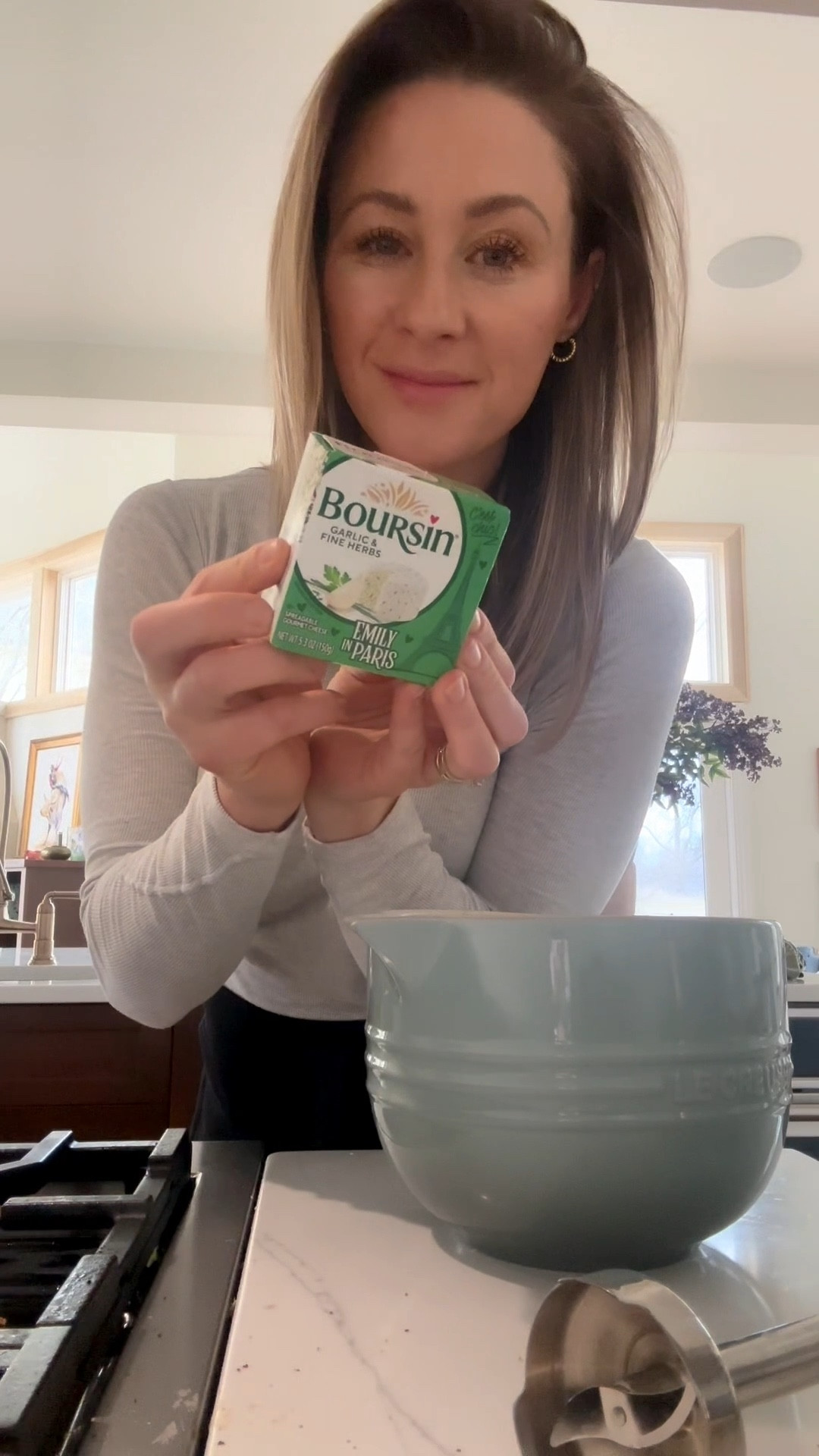 Tomato soup on repeat since summer 🤤 
Roast a whole bunch of tomatoes and onions drizzled with avocado oil, salt, and pepper at 400 degrees for 30 minutes. Drop in a bowl with a Boursin cheese block and blend with an immersion blender. Lunch is served! 

#LTKvlog #LTKdayinmylife #LTKHome