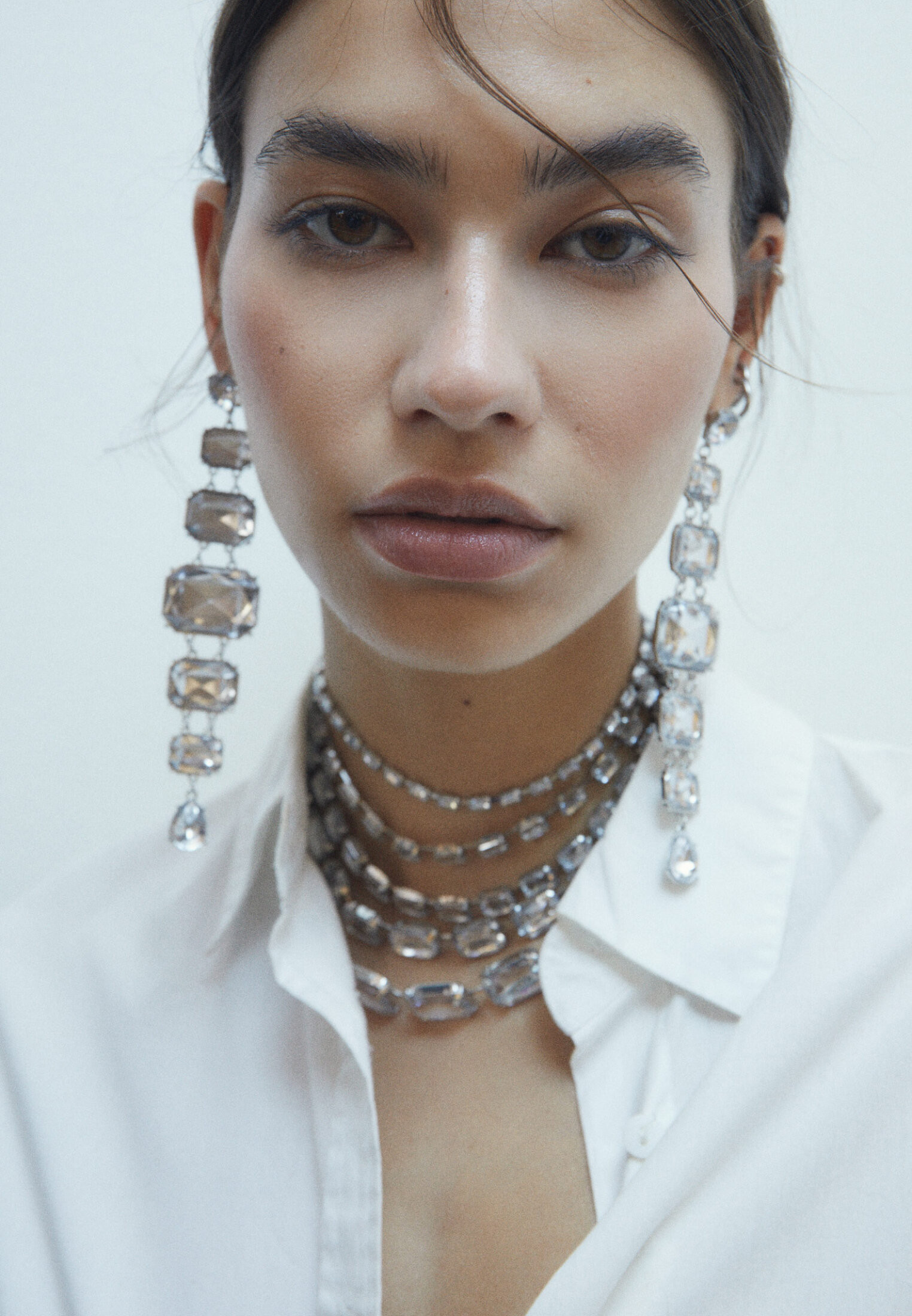 Rhinestone earrings - Women's Fashion Jewellery | Stradivarius United Kingdom | Stradivarius (UK)