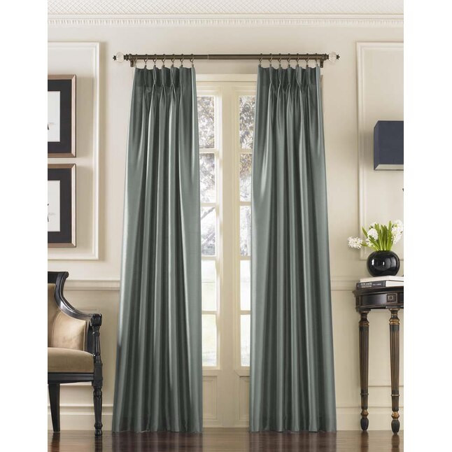 CHF 95-in Teal Room Darkening Standard Lined Pinch Pleat Single Curtain Panel | Lowe's