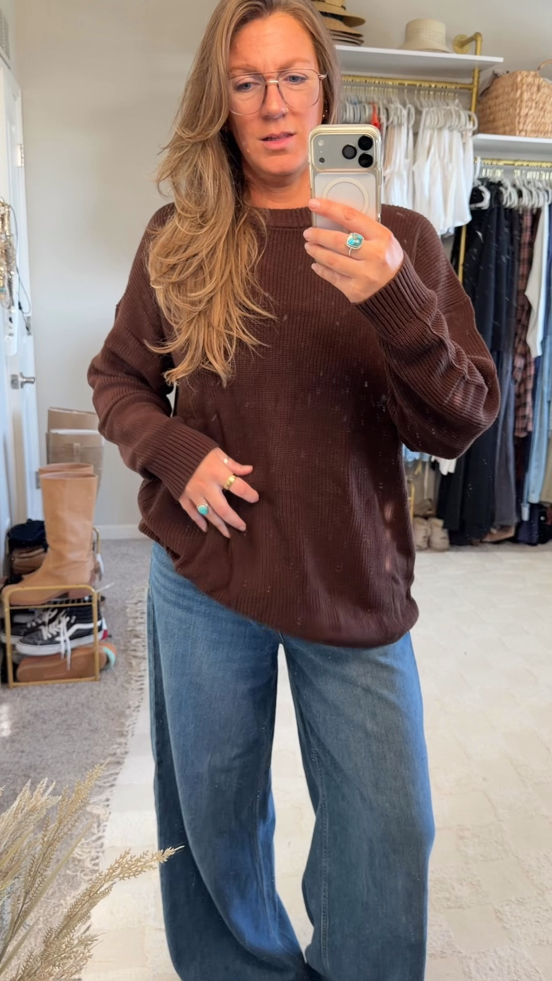 Xl tall sweater, 30 tall jeans, 11 mules (US & 🇨🇦 links)

#LTKTall #LTKOver40