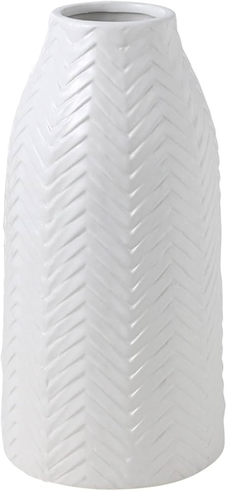 hjn Ceramic Vase for Home Decor White Vase for Flowers, Morden Table Vase, Boho Vase for Decor Ac... | Amazon (US)