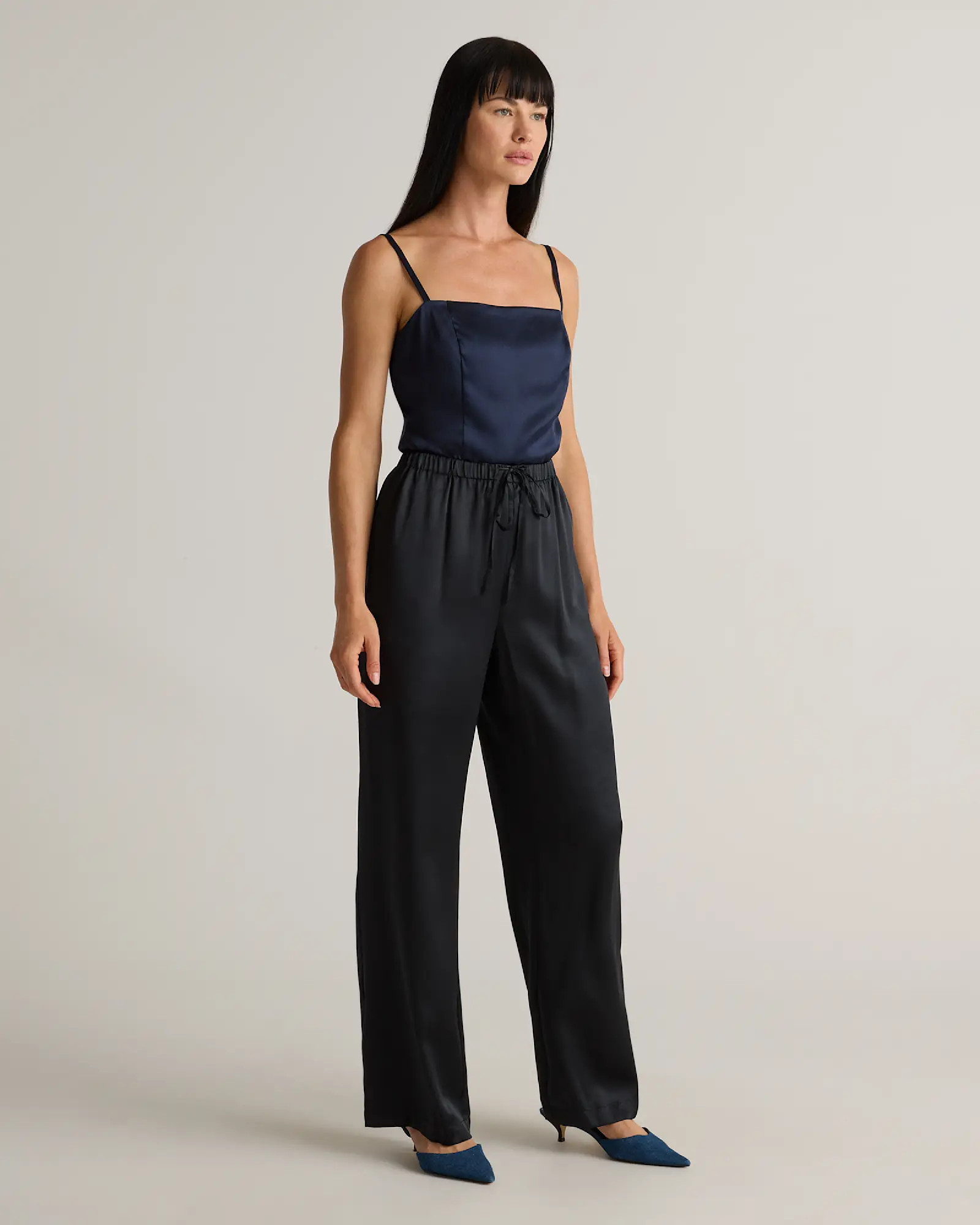 100% Washable Silk Drawstring Wide Leg Pants | Quince