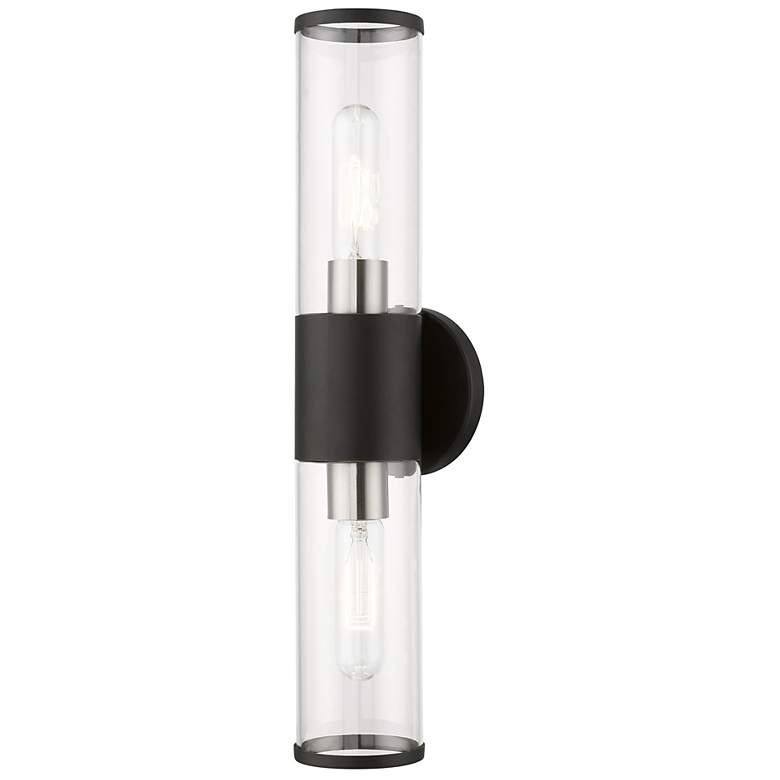 Bancroft 18 1/2" High Black and Brushed Nickel ADA Wall Sconce - #578N1 | Lamps Plus | Lamps Plus