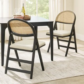 Frankie Cane Folding Chair, Set of Two | Grandin Road