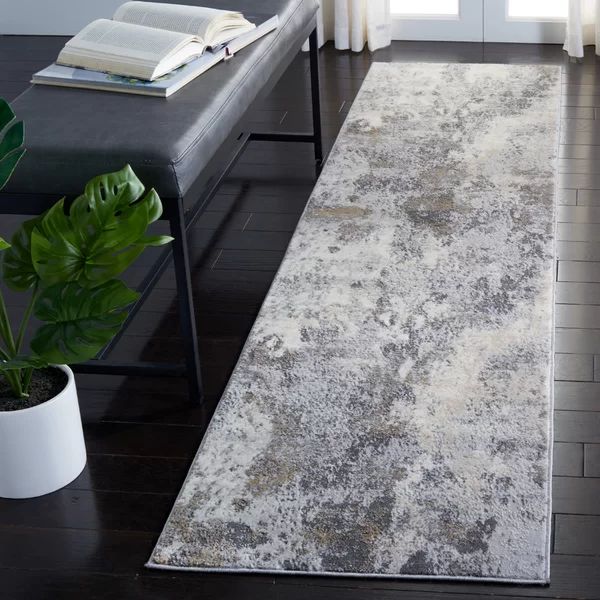 Branscum Abstract Gray/Ivory Area Rug | Wayfair North America